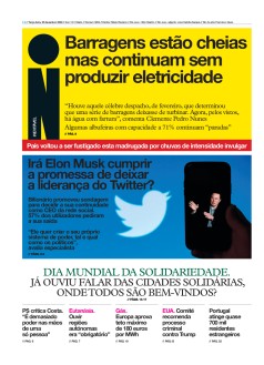 Capa Jornal i ter�a-feira, 20 / dezembro / 2022