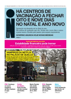 Capa Jornal i ter�a-feira, 21 / dezembro / 2021