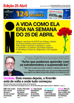 Capa Jornal i sexta-feira, 22 / abril / 2022