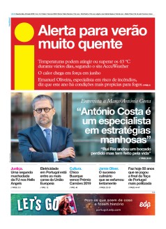 Capa Jornal i quarta-feira, 22 / maio / 2019