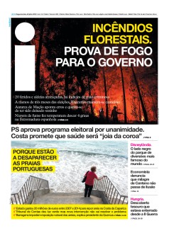 Capa Jornal i segunda-feira, 22 / julho / 2019