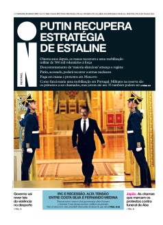Capa Jornal i quinta-feira, 22 / setembro / 2022