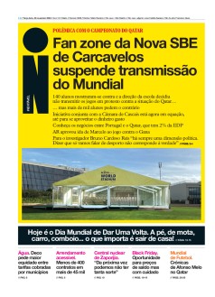 Capa Jornal i ter�a-feira, 22 / novembro / 2022