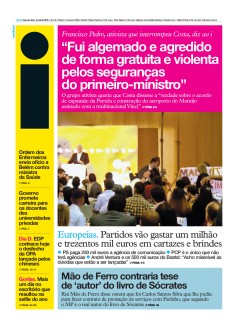 Capa Jornal i quarta-feira, 24 / abril / 2019
