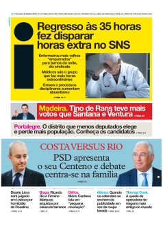 Capa Jornal i ter�a-feira, 24 / setembro / 2019