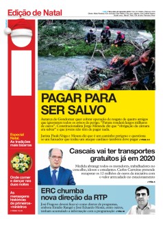 Capa Jornal i ter�a-feira, 24 / dezembro / 2019