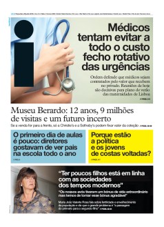 Capa Jornal i ter�a-feira, 25 / junho / 2019