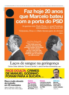 Capa Jornal i ter�a-feira, 26 / mar�o / 2019