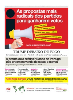 Capa Jornal i quinta-feira, 26 / setembro / 2019