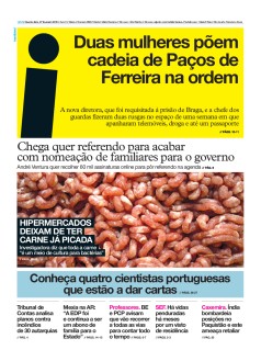 Capa Jornal i quarta-feira, 27 / fevereiro / 2019