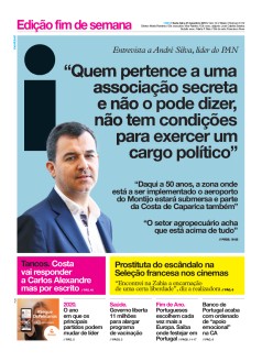 Capa Jornal i sexta-feira, 27 / dezembro / 2019