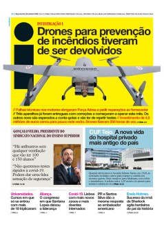 Capa Jornal i segunda-feira, 28 / setembro / 2020
