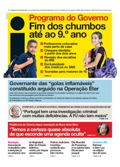 Capa Jornal i segunda-feira, 28 / outubro / 2019