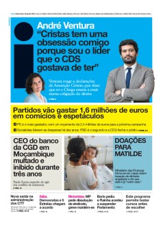 Capa Jornal i quinta-feira, 29 / agosto / 2019