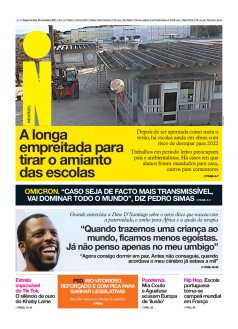 Capa Jornal i segunda-feira, 29 / novembro / 2021