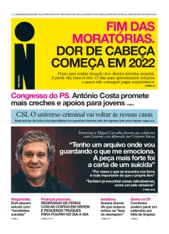 Capa Jornal i segunda-feira, 30 / agosto / 2021