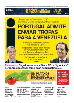 Capa Jornal i quinta-feira, 31 / janeiro / 2019
