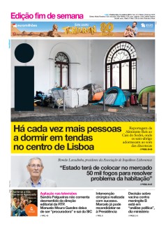 Capa Jornal i quinta-feira, 31 / outubro / 2019