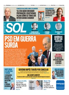Capa Jornal Nascer do Sol quinta-feira, 01 / abril / 2021