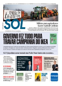 Capa Jornal Nascer do Sol sexta-feira, 02 / fevereiro / 2024