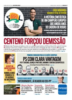 Capa Jornal Nascer do Sol s�bado, 04 / maio / 2019