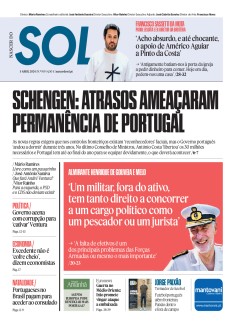 Capa Jornal Nascer do Sol sexta-feira, 05 / abril / 2024