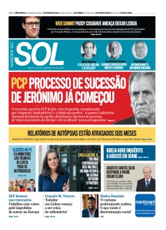Capa Jornal Nascer do Sol s�bado, 05 / novembro / 2022