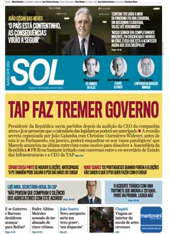 Capa Jornal Nascer do Sol quinta-feira, 06 / abril / 2023