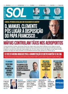 Capa Jornal Nascer do Sol s�bado, 06 / agosto / 2022