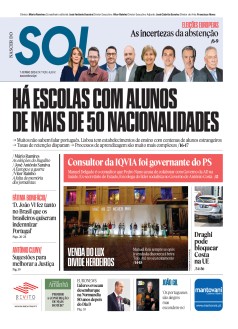 Capa Jornal Nascer do Sol sexta-feira, 07 / junho / 2024