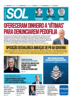 Capa Jornal Nascer do Sol s�bado, 08 / outubro / 2022