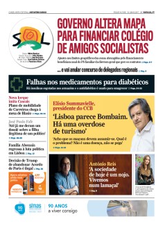 Capa Jornal Nascer do Sol s�bado, 10 / junho / 2017