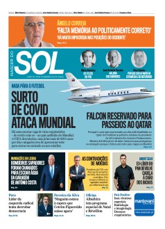 Capa Jornal Nascer do Sol s�bado, 10 / dezembro / 2022