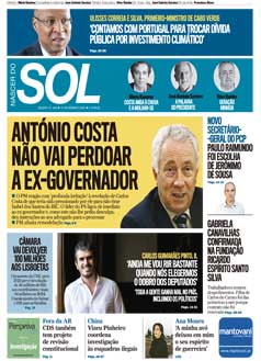 Capa Jornal Nascer do Sol s�bado, 12 / novembro / 2022
