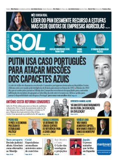 Capa Jornal Nascer do Sol s�bado, 13 / novembro / 2021