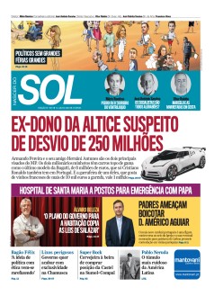 Capa Jornal Nascer do Sol sexta-feira, 14 / julho / 2023