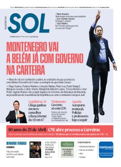 Capa Jornal Nascer do Sol sexta-feira, 15 / maro / 2024