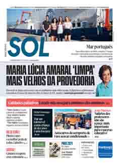 Capa Jornal Nascer do Sol quinta-feira, 15 / agosto / 2024