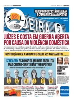 Capa Jornal Nascer do Sol s�bado, 16 / mar�o / 2019