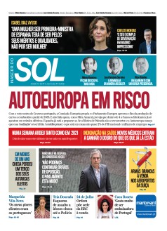 Capa Jornal Nascer do Sol s�bado, 16 / julho / 2022