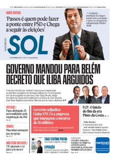 Capa Jornal Nascer do Sol sexta-feira, 17 / novembro / 2023