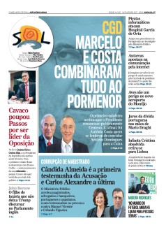 Capa Jornal Nascer do Sol s�bado, 18 / fevereiro / 2017