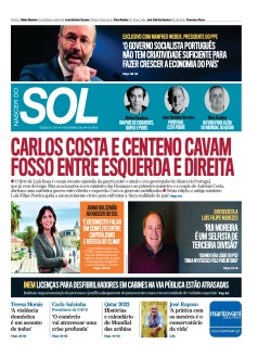 Capa Jornal Nascer do Sol s�bado, 19 / novembro / 2022