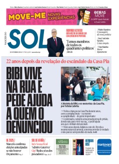 Capa Jornal Nascer do Sol sexta-feira, 20 / setembro / 2024