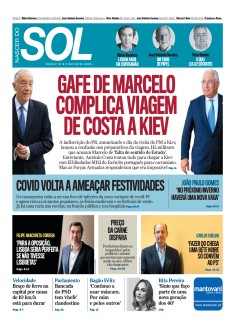 Capa Jornal Nascer do Sol s�bado, 21 / maio / 2022