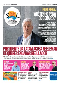 Capa Jornal Nascer do Sol s�bado, 22 / junho / 2019