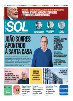 Capa Jornal Nascer do Sol s�bado, 24 / setembro / 2022