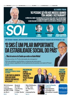 Capa Jornal Nascer do Sol sexta-feira, 25 / agosto / 2023