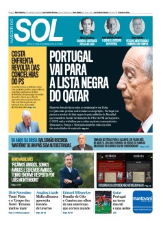 Capa Jornal Nascer do Sol s�bado, 26 / novembro / 2022