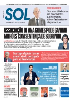 Capa Jornal Nascer do Sol sexta-feira, 27 / setembro / 2024